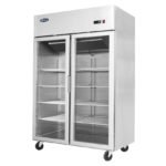 ARMOIRE 2 PORTES VITRÉE POSITIVE 900 L INOX YCF9402 MODEL ATOSA