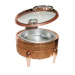 Chauffe-Plat Rond D 44CM BRONZE PORTE VITREE LUXURY