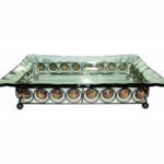 ASSIETTE RECTANGULAIRE EN VERRE VERT