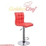 TABOURET EN PVC ET SIMILI CUIR PIED CHROME REGLABLE ALINO-BAR