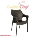 CHAISE EN PLASTIQUE AVEC ACCOUDOIRS