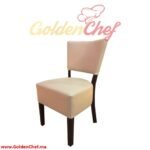 CHAISE EN BOIS SANS ACCOUDOIRE ET ASSISE EN SIMILI CUIR BRISTOLLE-C