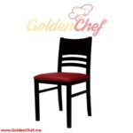 CHAISE EN BOIS SANS ACCOUDOIR ASSISE EN SIMILI CUIR ILISABET-B