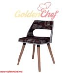 CHAISE EN BOIS SANS ACCOUDOIRE ASSISE EN TISSU JAKI