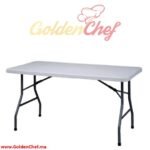 TABLE TRAITEUR EN POLYCARBONNAT PLIABLE RECTANGULAIRE Dim : 152 x 76 x 75 cm