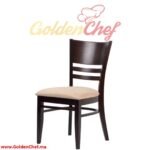 CHAISE EN BOIS SANS ACCOUDOIRE ASSISE EN SIMILI CUIR MELFI