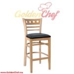 TABOURET EN BOIS SANS ACCOUDOIRE ASSISE EN SIMILI CUIR MIRI-C