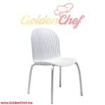 CHAISE EN PVC SANS ACCOUDOIRS NINFEA-DINNER BLANC