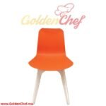 CHAISE EN PVC PIEDS EN BOIS SANS ACCOUDOIRS PALOME