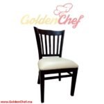 CHAISE EN BOIS SANS ACCOUDOIRE ASSISE EN SIMILI CUIR SIBI