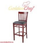 TABOURET EN BOIS SANS ACCOUDOIRE ASSISE EN SIMILI CUIR SIBI-C