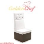 CHAISE FAUTEUIL EN BOIS ET SIMILI CUIR USSEL