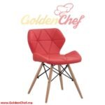 CHAISE EN POLYPROPYLENE ET SIMILI CUIR PIEDS EN BOIS VICENTE