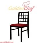 CHAISE EN BOIS SANS ACCOUDOIR ASSISE EN SIMILI CUIR VICTORIA-B