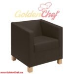 CHAISE FAUTEUIL EN BOIS ET SIMILI CUIR VOVARA