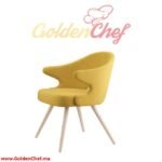 CHAISE EN BOIS AVEC ACCOUDOIRE EN TISSU YOU